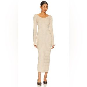 $228 L'ACADEMIE CABLE KNIT MAXI LAGENCE REVOLVE ANINE BING MARIANNA HEWITT ZARA